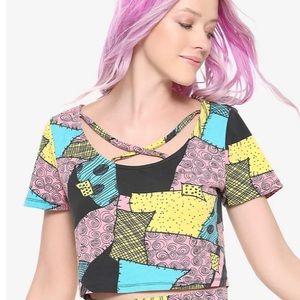 Hot Topic NWT Disney Sally Nightmare Crop Top
